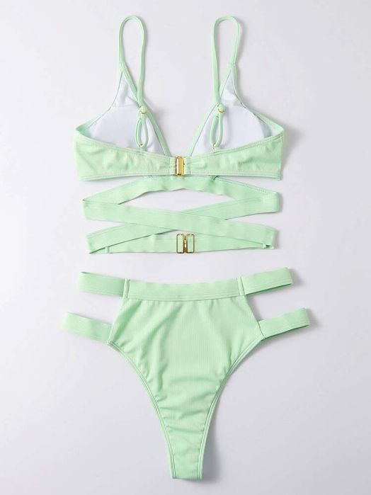 Роздільний Купальник жіночий мятного кольору розмір S-M