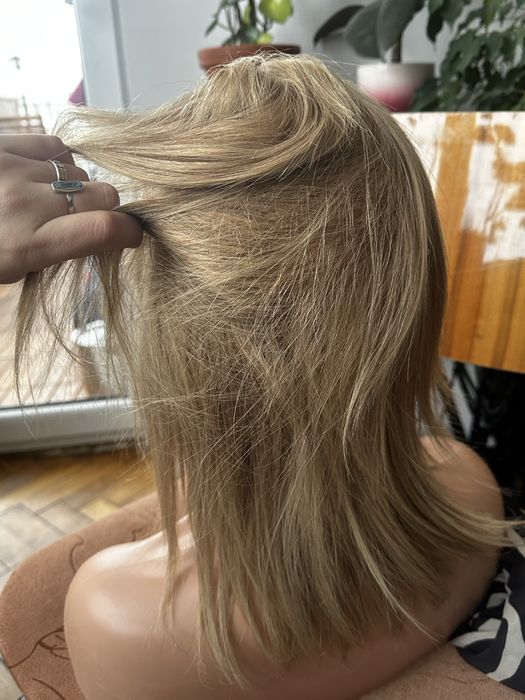 Blond peruka do ramion 100% wlosy naturalne ludzkie