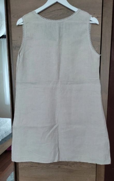 Krótka sukienka/ tunika M/L na grubych ramiączkach boho