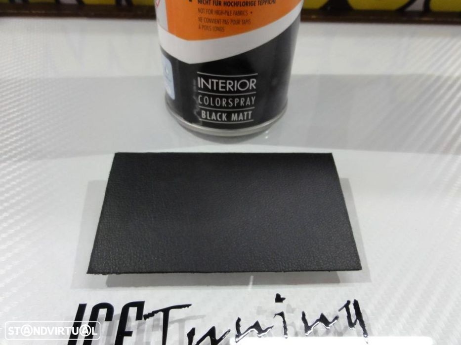 Spray de reparação e pintura Preto Mate para Volantes e interiores (Couro liso, Couro perfurado, Pele, Pele sintética, Napel, Plásticos*, Materiais