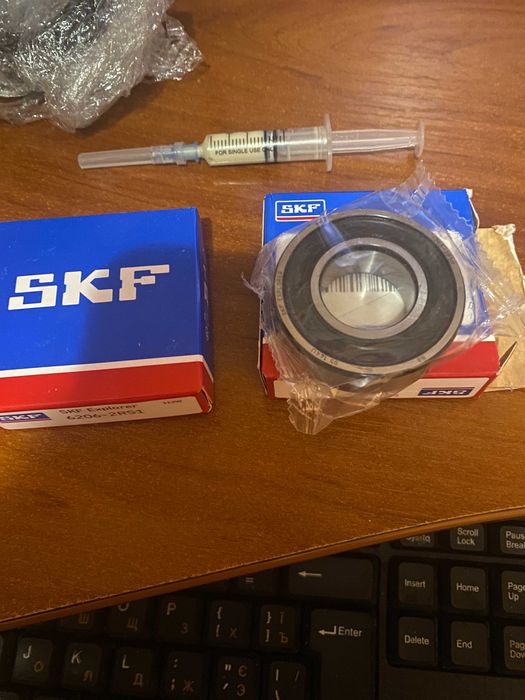 Комплект подшипников SKF и сальник для стиральной машины LG+ смазка для сальников
