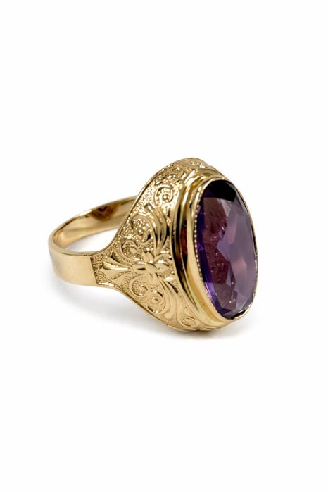 Złoty pierścionek rozmiar 19