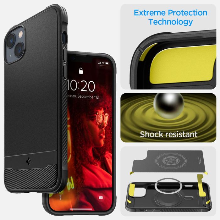 Spigen rugged armor Mag MagSafe iPhone 14 matte black