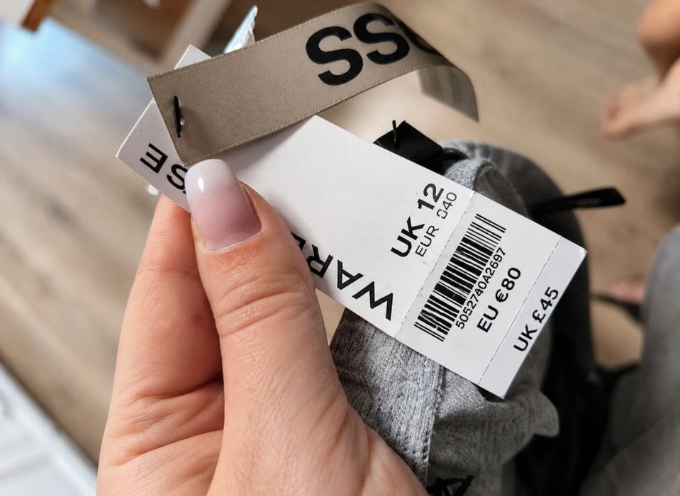 Warehouse sukienka bez ramiączek koraliki L 40 nowa z metką