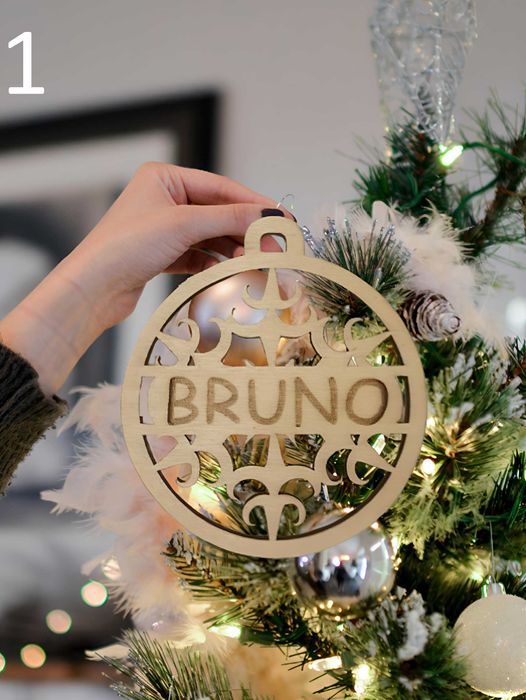 Bolas de Natal com nome personalizável, entrega na hora