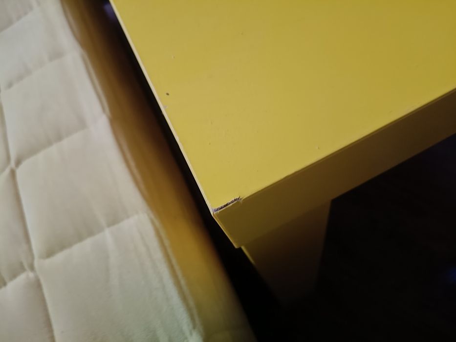 Komplet sofa mała Ikea knopparp żółta stolik i zasłony komple