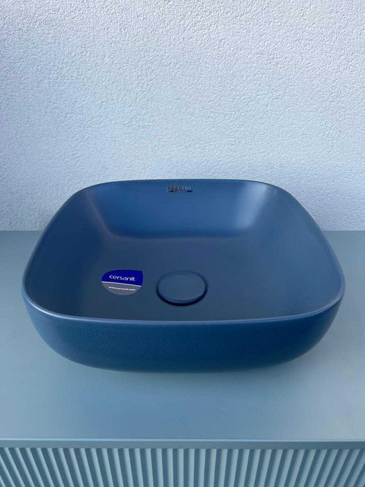 CERSANIT umywalka nablatowa LARGA 38 K677-064, kwadratowa 38x38