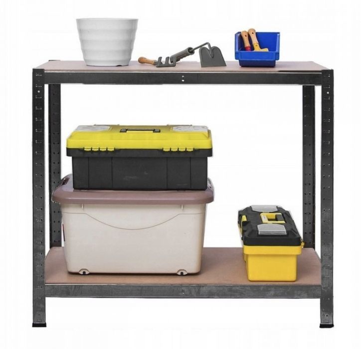 Стелаж металевий чорний 180х90х40 см, 4 полиці, до 600 кг