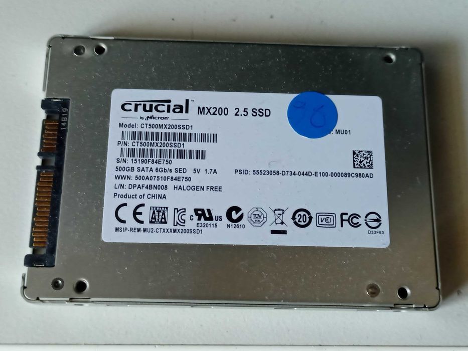 500GB SSD SATA 2.5" накопичувач Crucial