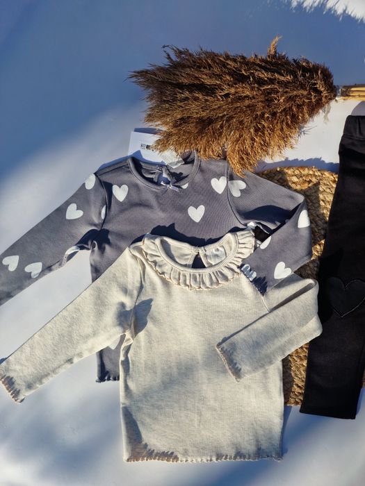Базові кофтинки у рубчик для дівчинки h&m 86,92,98,104