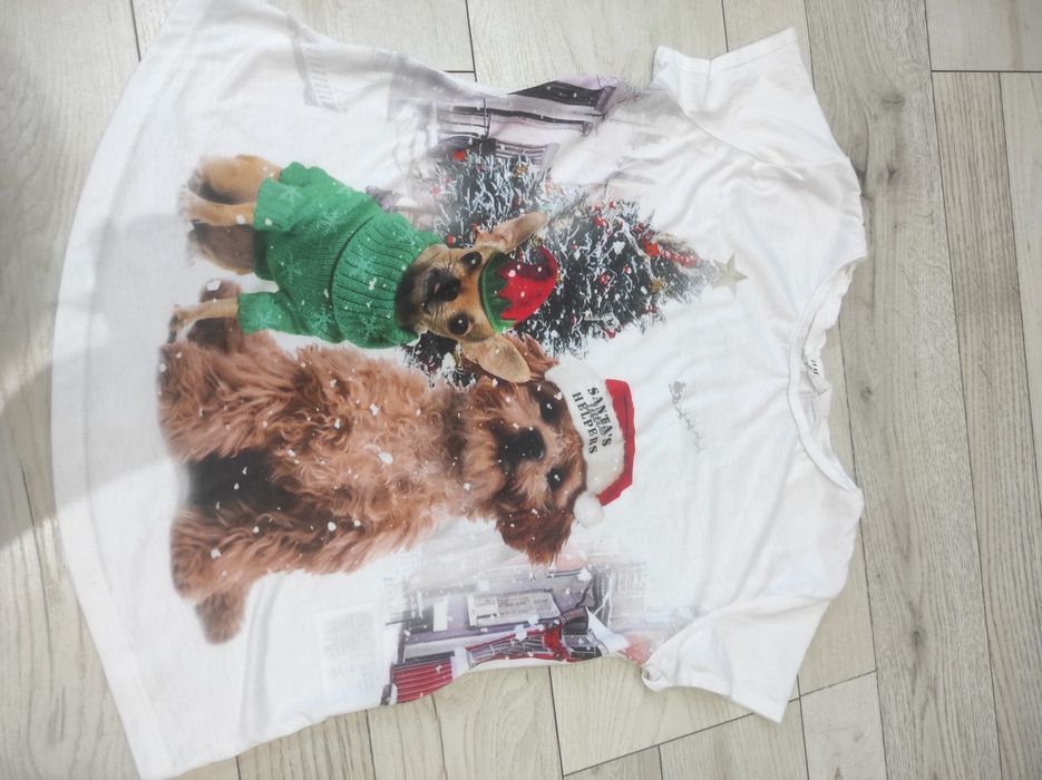 Świąteczny t-shirt dziewczęcy H&M