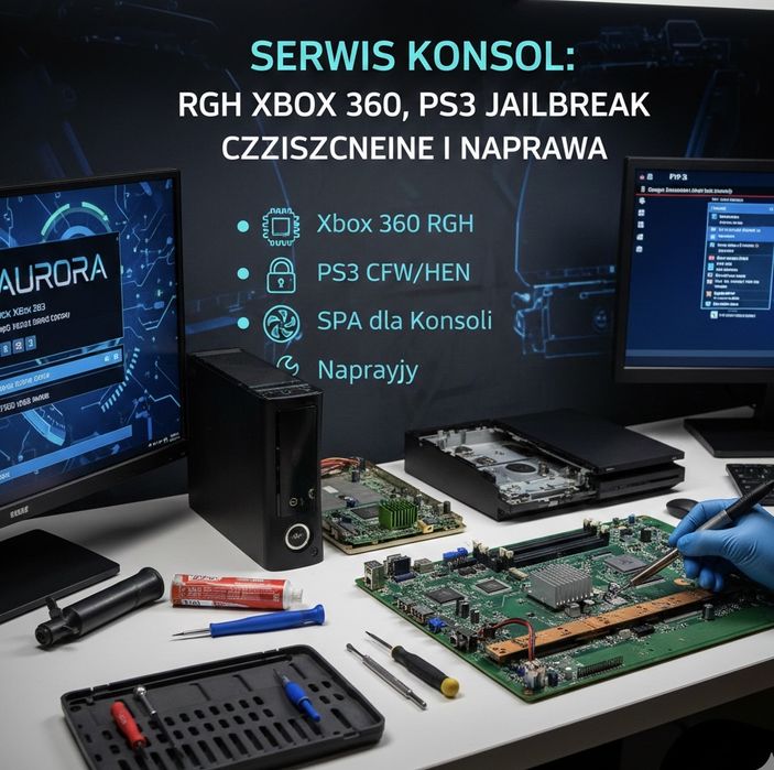 Serwis Konsol: RGH Xbox 360, PS3 Jailbreak, Czyszczenie i konserwacja