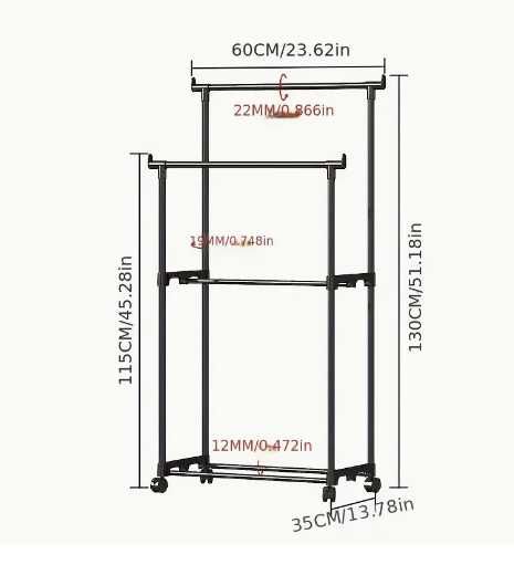 Вішалка для Одягу на Колесах