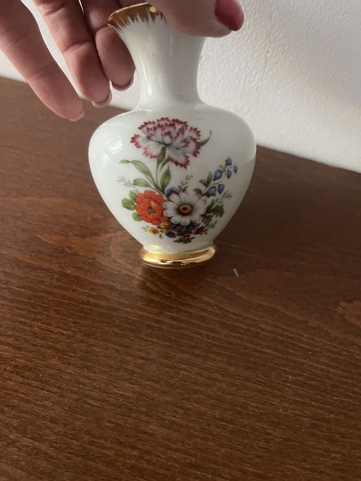 Wazonik ceramiczny mini kwiatowy wzór