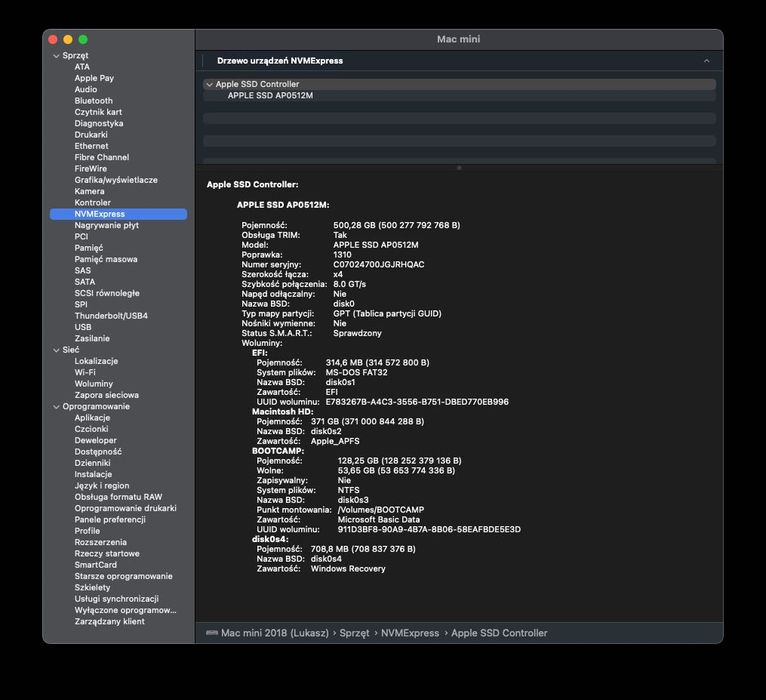 Mac mini 2018 i5 / 32 GB RAM / 512 GB SSD – wyczyszczony, 100% sprawny