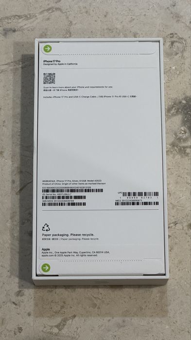 Iphone 17 pro 512GB dual sim fiscos