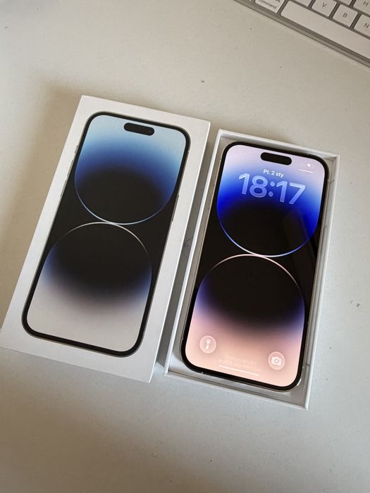 iPhone 14 Pro 1TB Silver Idealny Bateria Oryginalna 94%