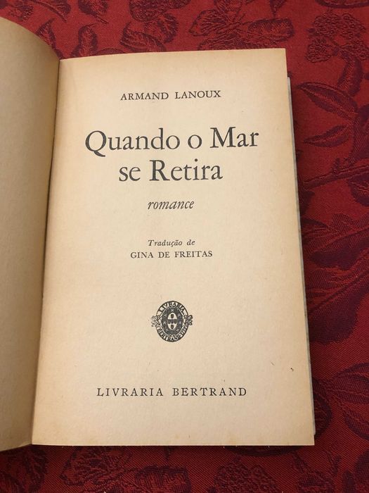 QUANDO O MAR SE RETIRA   Armand Lanoux  portes grátis