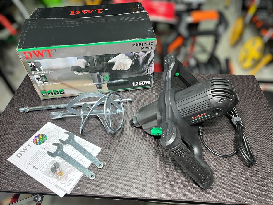 Миксер строительный DWT MXP12-12 Плавный пуск 1250 Вт Стабилизация об.