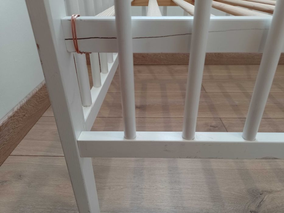 Łóżeczko 120x60 dostawne 4w1 (kolor biały)