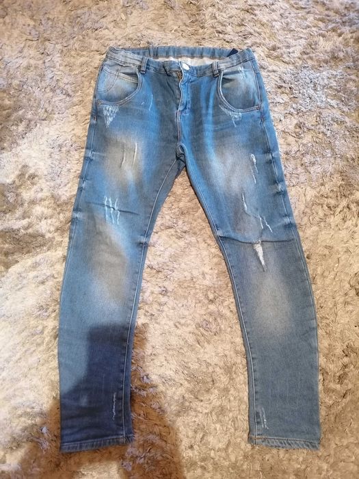 Calça ganga rapaz com elástico-idade 13/14-164 cm marca Zara Rio