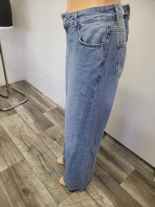Jeansy Straight High Waist –38 roz