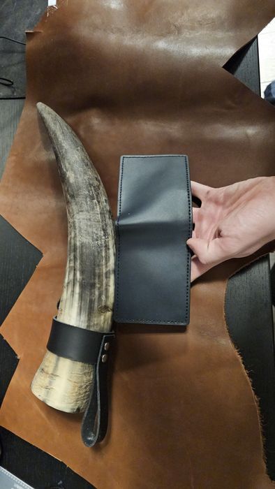 Portfel handmade z bydlęcej skóry licowej