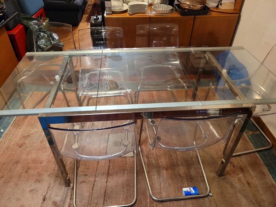 Mesa extensível Glivarp com cadeiras