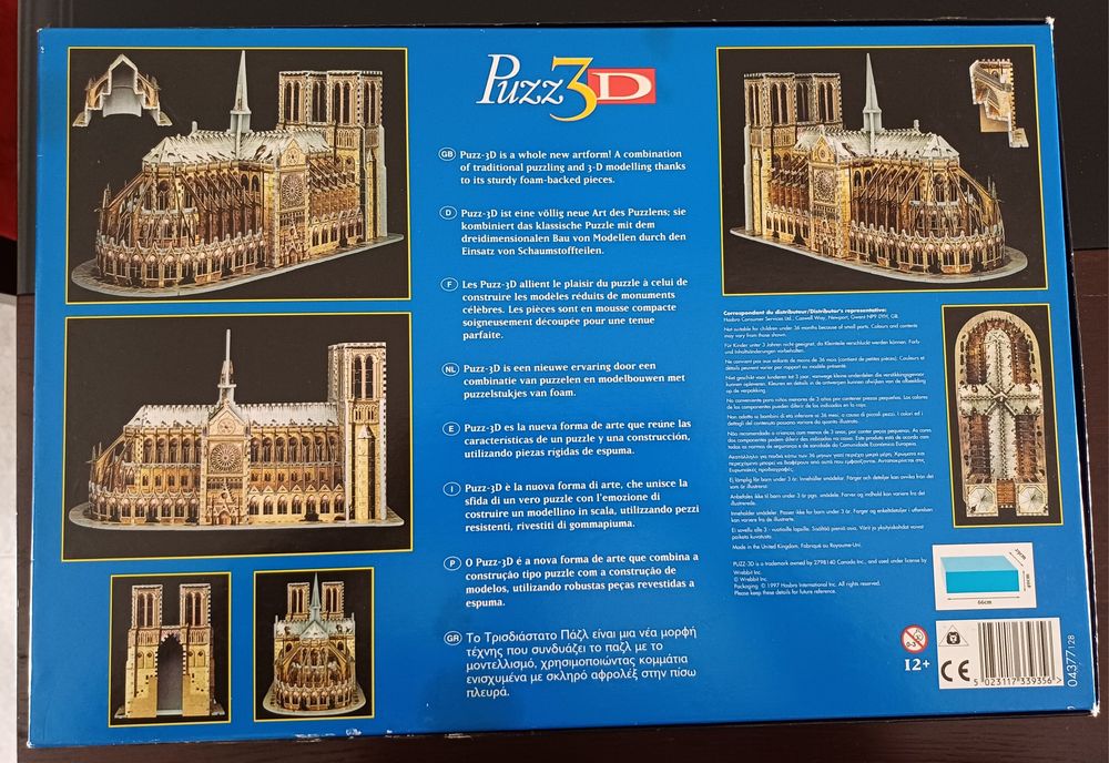 Puzzle 3D Notre Dame Paris 952 Peças