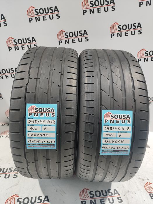 2 pneus 70% de piso 245-45R18 hankook - Oferta dos portes