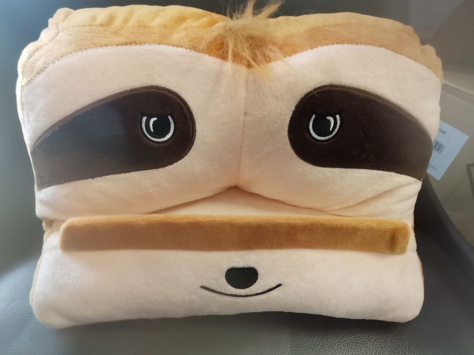 Pluszowa  podstawka pod książkę tablet pies