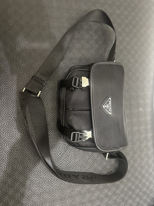 Re-nylon  leather shoulder bag