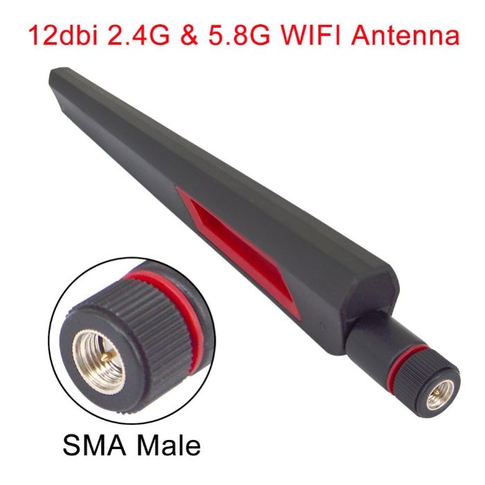 12 дБі Двохдіапазонна wifi антена 2,4 5G 5.8Gh PR Sma та SMA Male