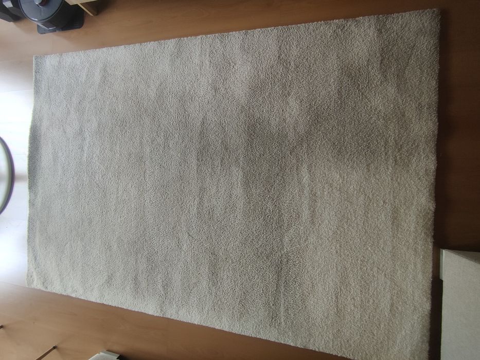 Tapete pelo curto, branco, 133x195 cm