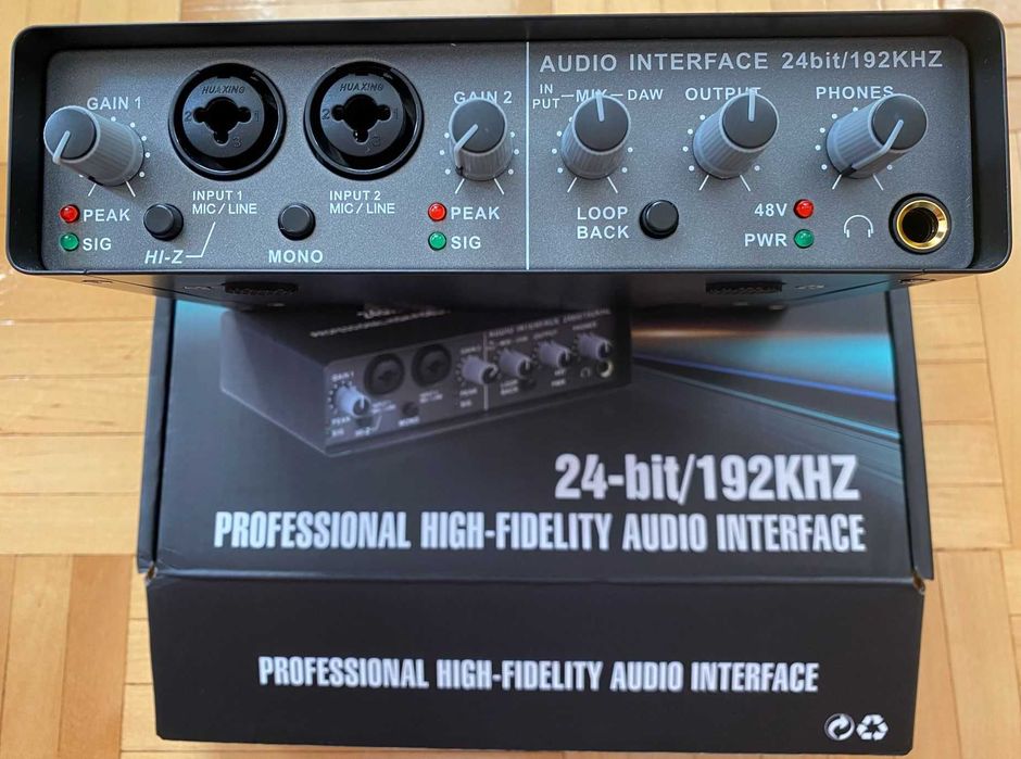 Interfejs , karta muzyczna zasilana usb 24 bit- Produkcja muzyki