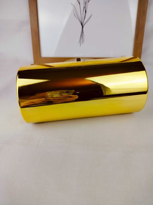 Nowa złota kopertówka beczułka nietypowa oryginalna modna