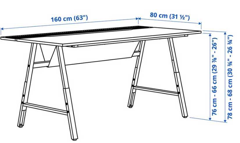 Secretária gaming IKEA UTESPELARE preta 160x80