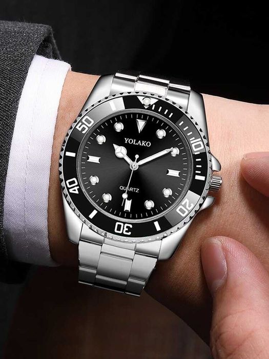 Zegarek kwarcowy męski i bransoletka na nadgarstek unisex