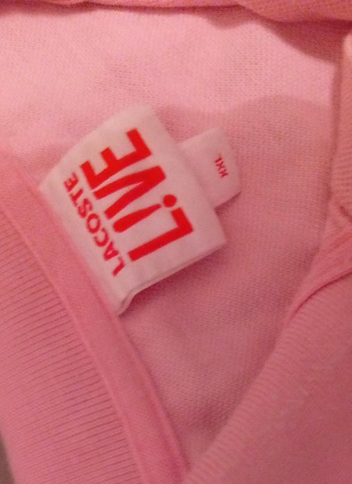 Różowa koszulka polo Lacoste L!VE – oryginał