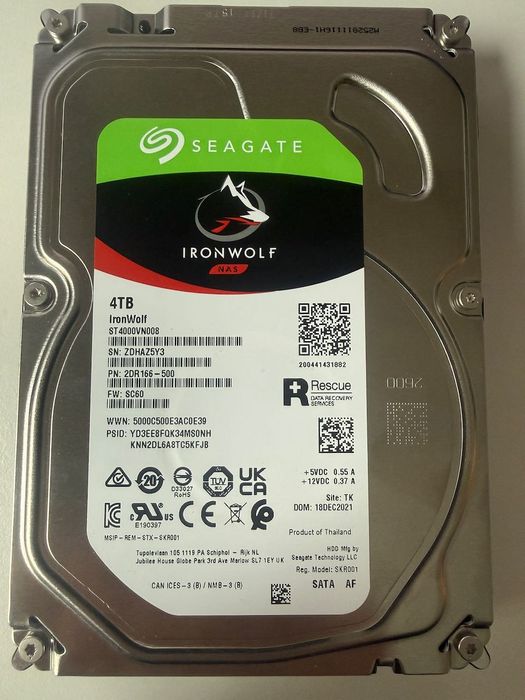 Dysk Seagate IronWolf NAS 4TB ST4000VN008 USZKODZONY