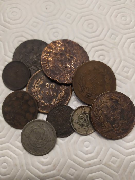 Lote de 10 moedas dos Reis antigas monarquia