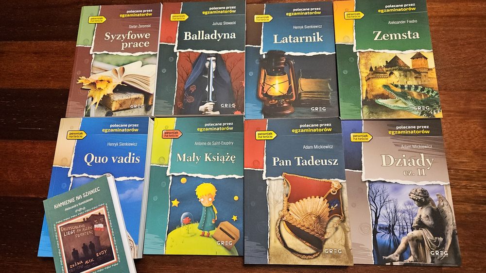 Lektury klasa VII i VIII. Także do egzaminy 8 klasisty. Stan idealny.