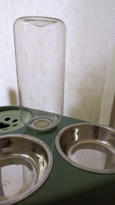 Котяча миска з поїлкою