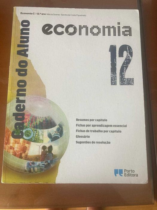 Caderno de Exercícios de Economia C do 12º Ano Porto Editora.