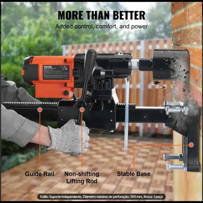 D12- Máquina de perfuração de mármore  255mm 2500w COM BROCA