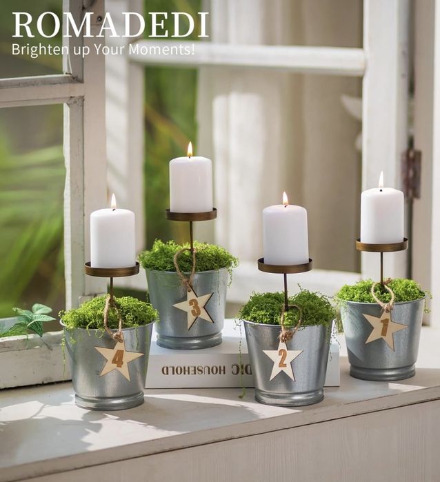 Набір металевих свічників-шпильок Romadedi (4 шт.), НОВІ
