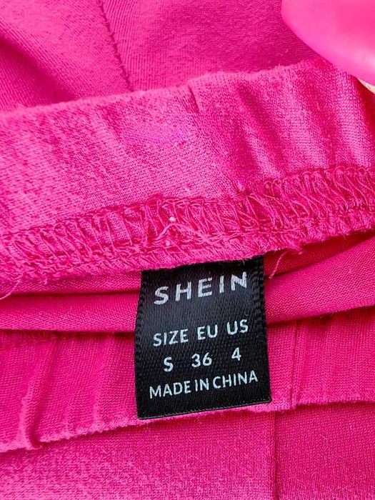 Różowe spodnie kolarki spodenki Shein S Brooklyn