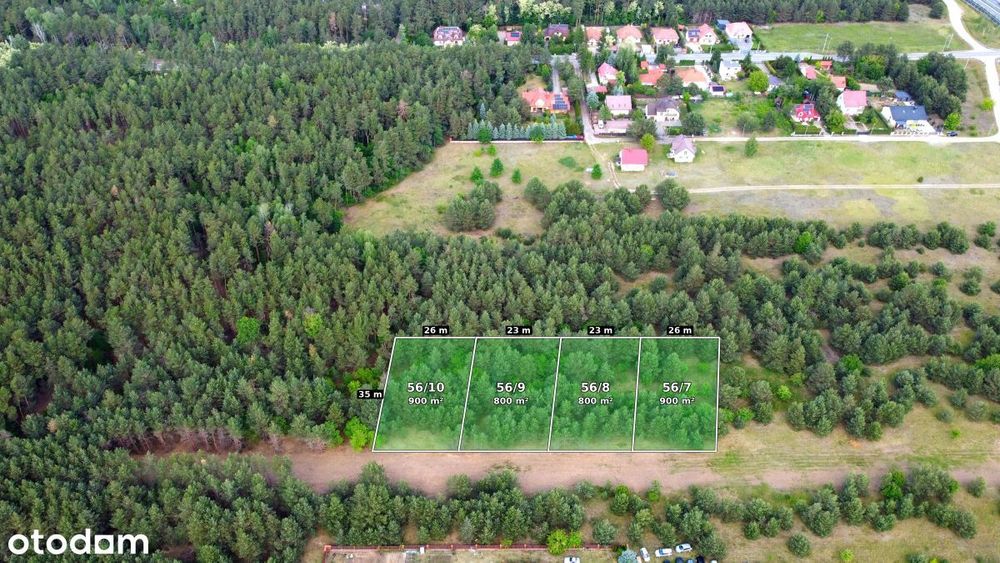 Działki budowlane przy lesie