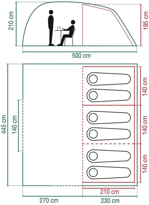 Namiot Coleman Vespucci 6 / 20m2 / ( Decathlon Quechua Air Seconds )