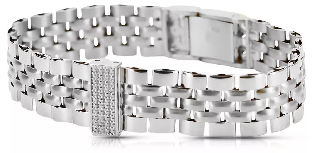 Bransoleta damska męska z 14k białego złota coth003w&lbw008w Wrocław